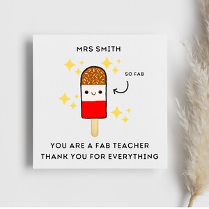 Carte fabuleuse de professeur personnalisée, carte de remerciement, meilleure carte de professeur de tous les temps, cadeau pour la fin de l'année scolaire, carte de vos élèves, fabuleuse carte de sucette