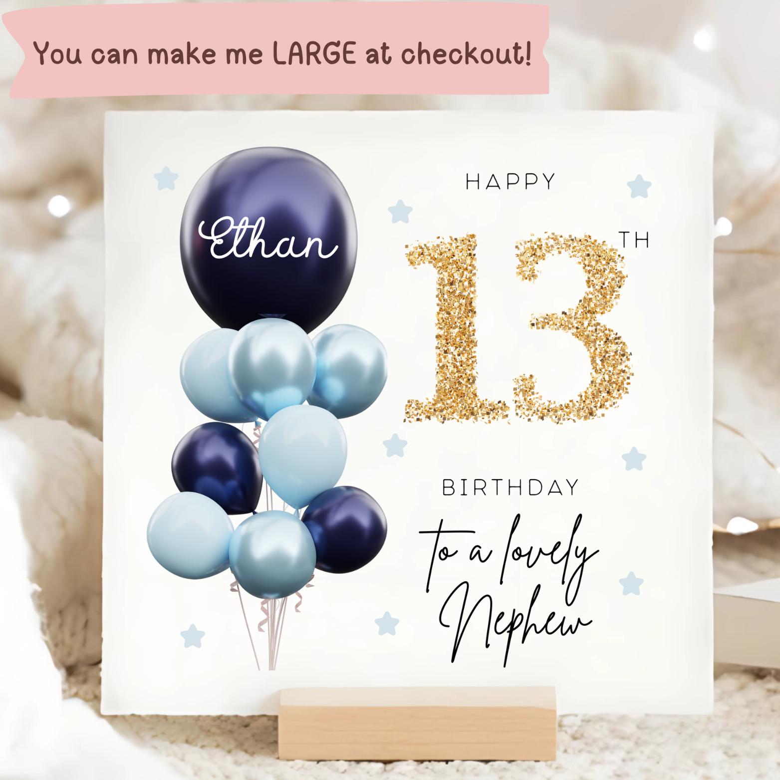 Biglietto Di Auguri Per Il 13&deg; Compleanno Per Ragazzi E