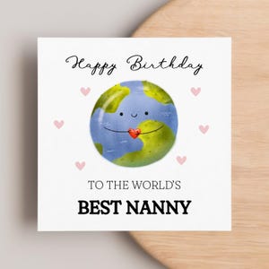 Carte d'anniversaire de la meilleure nounou au monde, spéciale grand-mère, grand-mère, grand-mère, grand-mère, son anniversaire, cadeau personnalisé, cadeau pour grand-mère, des petits-enfants
