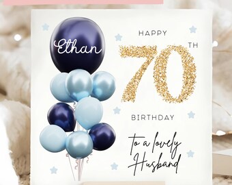 Personalised 70th Birthday Card - Etsy UK