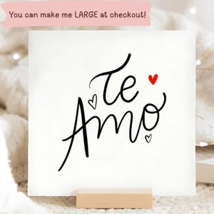 Carte Je t'aime Te Amo, joyeuse Saint-Valentin, cadeau Je t'aime, mari, femme, petit ami, petite amie, cadeau pour celui que j'aime