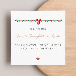 Son & Daughter In Law Christmas Card, Special Couple Christmas Card, Gift For Son, Son And Wife, Son And Girlfriend, Merry Christmas Both