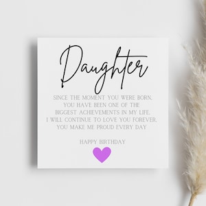 Carte significative de joyeux anniversaire, fille spéciale, lumière de la vie, mots significatifs, message spécial, des parents, je t'aime, adore