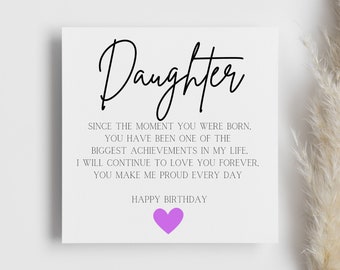 Happy Birthday Daughter Wooden Botanical Card - View #12