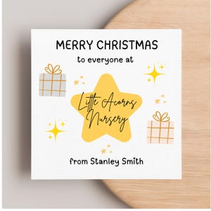 Personalised School Nursery Christmas Card, Special School Christmas Card, End of term card, From your student, Custom Christmas Appreciate