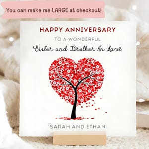 Happy Anniversary Sister and Brother In Law Card, Couple Wedding Anniversary Card, Years Together Card, Congrats Sister and Brother In Law