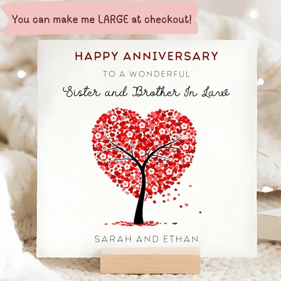 Happy Anniversary Sister and Brother in Law Card, Couple Wedding