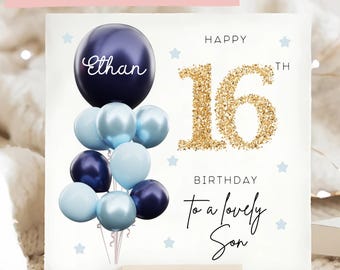 ICG Geburtstagskarte Zum 16. Für Enkelin – Mit Jahr 2009, Luftballons, Geschenken, Metallfolie