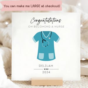 Congratulations On 'Becoming A Nurse' Card, Personalised Card, Completed University Card, Qualified Nurse, NHS, Well done Card, So Proud