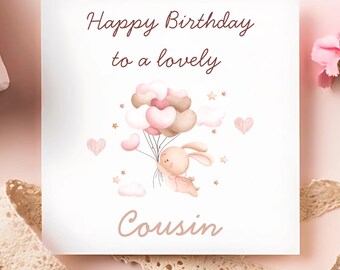 Old English Co. Carte D'anniversaire Spéciale Pour Cousin – Carte D'anniversaire Papillon – Carte D'anniversaire Pour Femme – Aquarelle Et Feuille