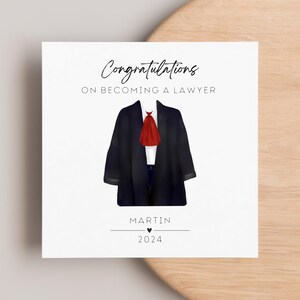 Congratulations On Becoming A Lawyer Card, Well Done Card, Personalised Card, Proud Of You Card, Qualified In Law Card, Gift For Her, Him