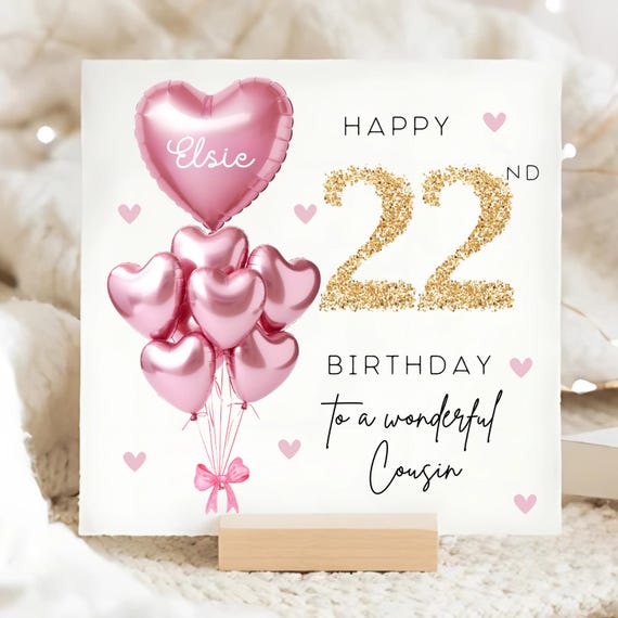 White Cotton Cards Geburtstagskarte „to My Cousin Happy 21 Birthday“ – 16x16 Cm, Mit Strass