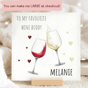 Carte mon ami des vins préféré, carte personnalisée, carte Wino, carte drôle meilleur ami, cadeau pour amateur de vin, cadeau vin rouge, cadeau blanc blanc