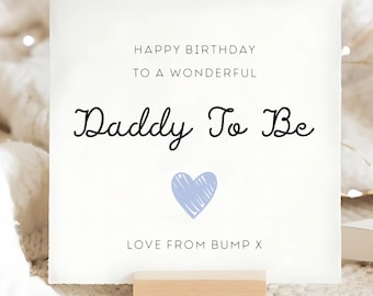 Daddy To Be Birthday From The Bump Card, Birthday Card From The Bump, Birthday From The Baby Gift, New Daddy Birthday Card, Lovely Dad Card