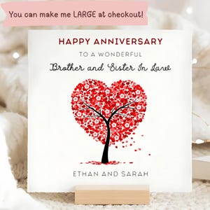 Carte de joyeux anniversaire frère et belle-soeur, carte d'anniversaire de mariage pour couple, carte d'années ensemble, félicitations frère et belle-soeur