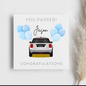 Tarjeta personalizada "Pasaste tu examen de conducir", para él, tarjeta "lo hiciste", tarjeta de felicitaciones, tarjeta de bien hecho, regalo para conductor nuevo, ¡hurra!