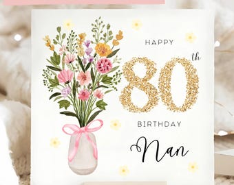 WHITE COTTON CARDS Happy Day.Nanny.Nanna.Gran.Granny.Grandma.Nana.nan - View #9