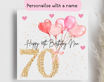 Carte D'anniversaire 75 Ans Pour Femme – Ballons à Paillettes