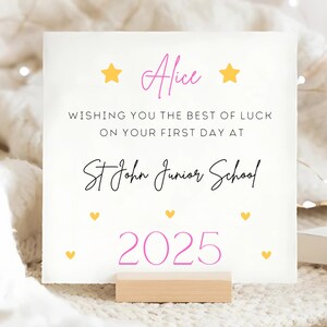 Carte premier jour d'école personnalisée, Cadeau premier jour d'école, Premier jour d'un fils, Premier jour d'une fille, Petits-enfants, Juniors, Primaire, Seniors