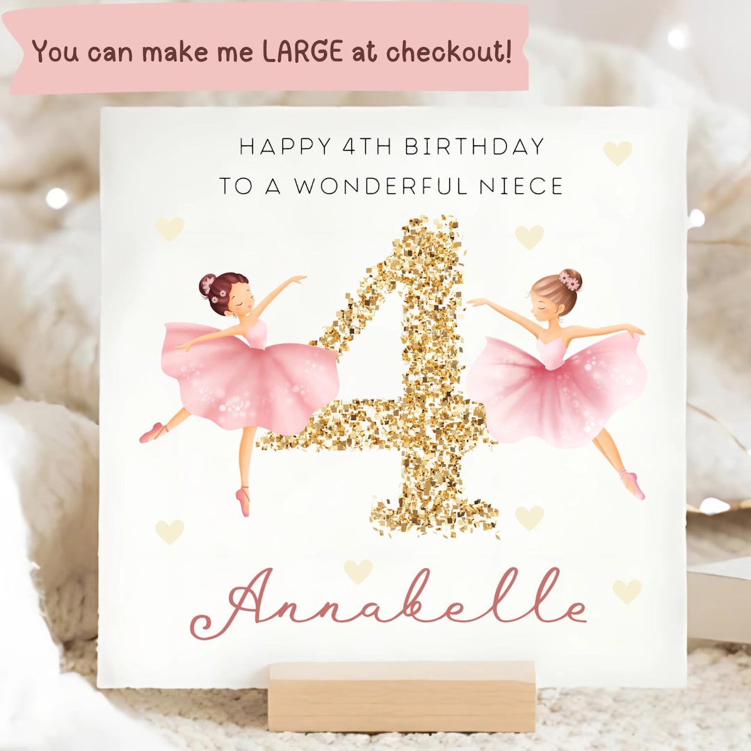 Niece 4th Birthday Badge Card - Candy Club - Greetings Cards - View #5