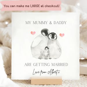 My Mummy & Daddy Are Getting Married Card, Personalised Card, From Your Son, From Your Daughter, Getting Wed, Congratulations Mum and Dad