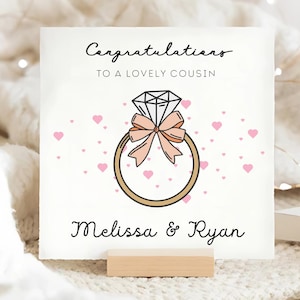 Tarjeta de compromiso para primos, tarjeta de compromiso personalizada para primos, tarjeta de compromiso para primos, tarjeta de felicitaciones para ambos