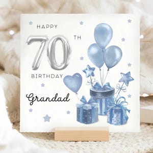 Carte de cadeaux des 70 ans de grand-père, carte d'anniversaire personnalisée de grand-père, carte d'anniversaire de grand-père, soixante-dixième anniversaire de grand-père, carte de 70 ans de grand-père, grand-père