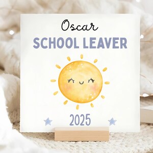 Carte de fin d'études personnalisée 2025, fils en fin de scolarité, petit-fils, neveu, fin du trimestre 2025, fin du premier cycle, fin de l'école primaire