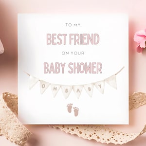 Best Friend Baby Shower Card, Personalised Baby Shower Card, Bestie Baby Card, Pregnancy Card, Congratulations Card, Oh Baby Card, Pregnant