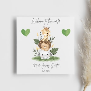 Tarjeta personalizada de bienvenida al mundo, regalo para recién nacido, tarjeta para bebé, tarjeta para bebé recién nacido, tarjeta para recién nacido, regalo para bubba, linda tarjeta para bebé