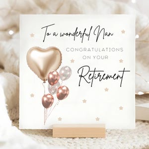 Carte personnalisée de retraite de mamie, carte de félicitations pour la retraite de nounou, bonne chance, carte de départ de mamie, carte de retraite de grand-mère