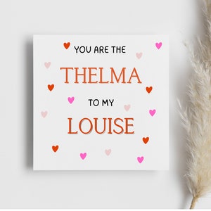 Carte Bestie Thelma To My Louise, partenaires dans le crime, cadeau bestie, carte ma meilleure amie, pour ma fille, carte potins, carte drôle, carte film