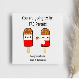 Carte personnalisée Vous allez être FAB parents, cadeau pour les nouveaux parents, carte pour nouveau bébé, carte pour nouveau-né, carte de grossesse, cadeau pour vous deux, papa maman