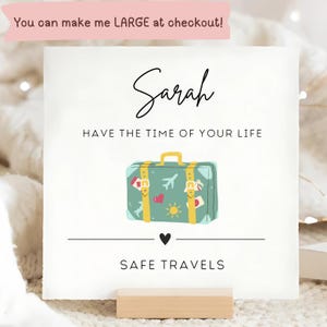 Carte Voyagez tous les jours, Carte personnalisée, Carte L'aventure vous attend, Bonne chance dans vos voyages, Tour du monde, Solo