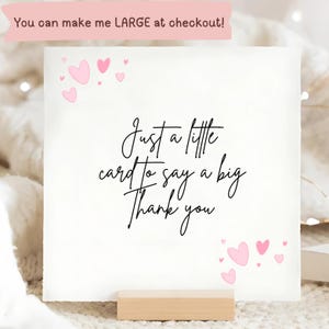 Carte de remerciement - Une petite carte pour dire un GRAND merci, merci, très apprécié, je vous aime, message spécial, merci, coeurs
