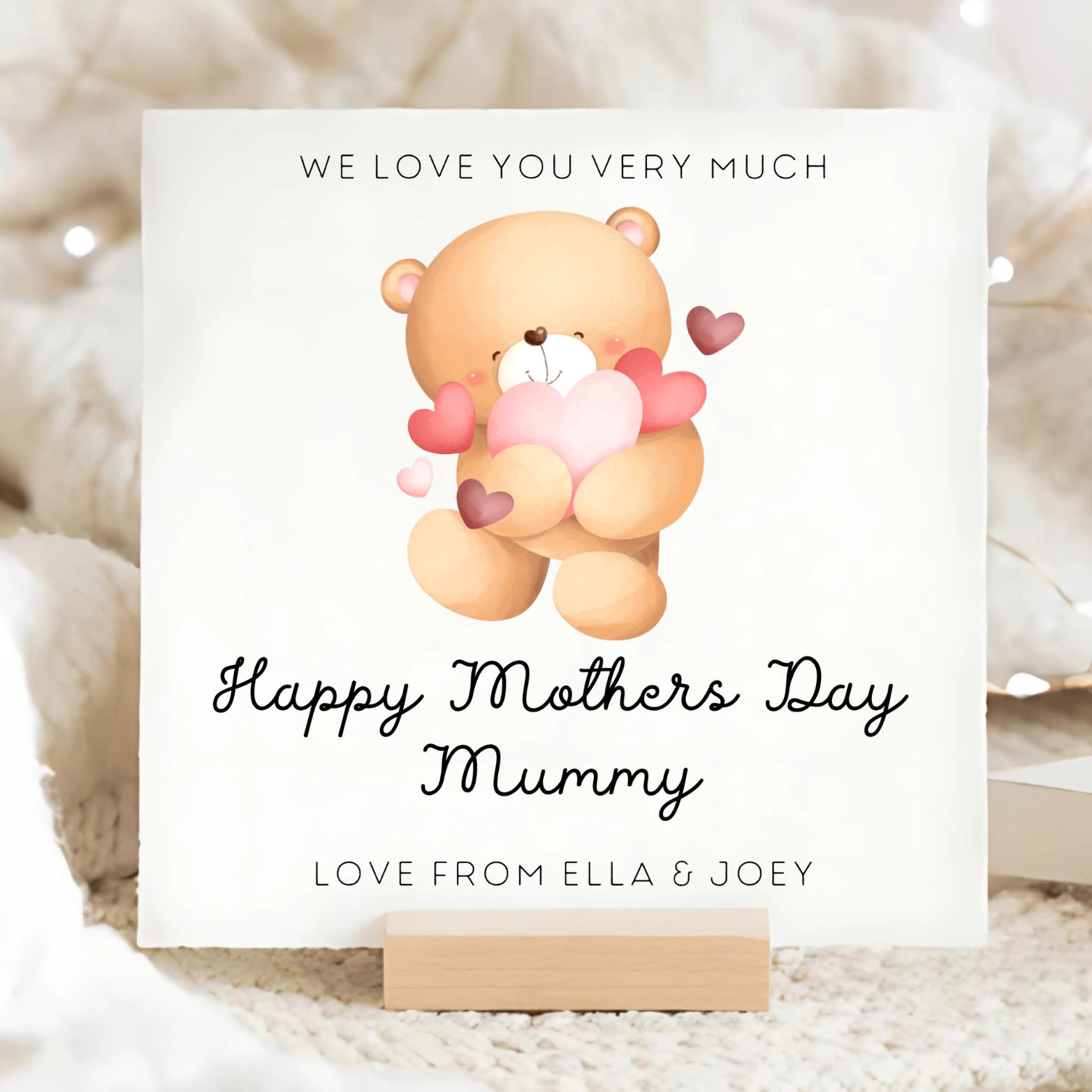 Mummy Mothers Day 'we Love You Very Much' Card, Personalised Mummy Card ...