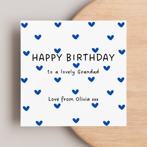Personalised lovely Grandad Birthday Card | happy birthday grandad | bday grandad card | grandpa birthday | free delivery card bday