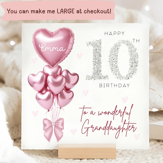 Tarjeta De Cumpleaños Para Nieta 10 Años – Versos De Alta Calidad Y Diseño Moderno