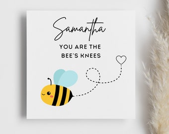 Biglietto personalizzato "Sei il massimo", biglietto ben fatto, biglietto di compleanno, ape carina, ronzio, cuore, regalo per gli amanti delle api, dolce come il miele, biglietto adorabile