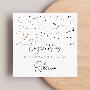 Congratulations On Your Wonderful News Card, Personalised Congrats Card, Celebration Card, Well Done, Proud Of You, Amazing News Card, Love