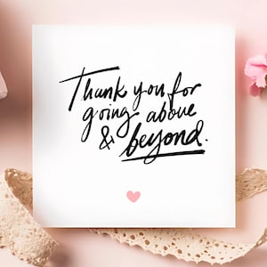 Carte de remerciement, carte de remerciement, carte de remerciement, carte de collègue, meilleur ami, amour de famille, cadeau Je t'aime
