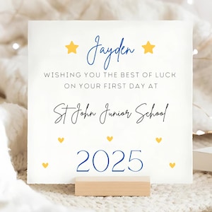 Personalised First Day Of School Card, First Day Of School Gift, Sons First Day, Daughters First Day, Grandchild, Juniors, Primary, Seniors