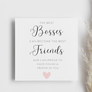 My Boss My Friend Card, meaningful card, gift for manager, work colleague card, workmate, supervisor, office worker, birthday card, team