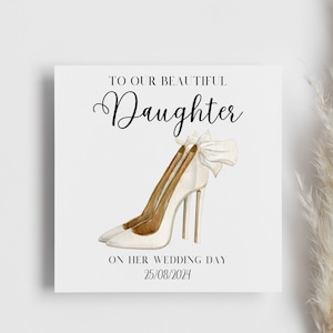 Belle fille le jour de son mariage, carte personnalisée de vos parents, carte pour un jour spécial, pour vous offrir, moment spécial de la vie