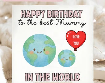 Best Mummy In The World Birthday Card, Mummy Birthday Card, Mum Card, Mama Birthday Gift, Greatest Mummy Ever Card, Best In World