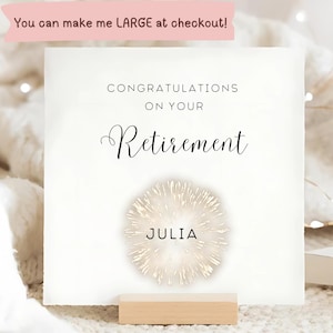 Personalised 'Retirement' Congratulations Card, Retiring Card, Custom Retirement, He is Retiring, She is Retiring, Congratulations Card