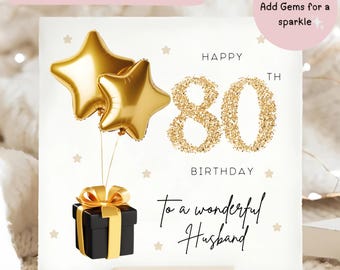 Biglietto Di Compleanno Divertente Per Uomo, Papà O Marito - 60°, 70°, 80° Anni - Design Simpatico Con Carro - Cartoncino Di Qualità Con Busta