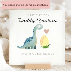 Carte d'anniversaire papa de la bosse, carte DaddySaurus, joyeux anniversaire papa, cadeau de la bosse, carte d'anniversaire papa oeuf de dinosaure, papa,
