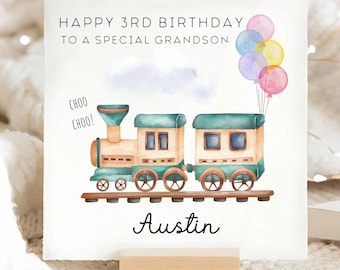 Personalised 3rd Birthday Card for Boy | Son, Grandson, Brother