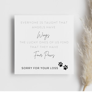 Carte de sympathie pour la perte d'un animal de compagnie, désolé pour votre perte, pont arc-en-ciel, mort d'un animal, perte de chien, perte de chat, message spécial, envoi d'amour, vous manquez